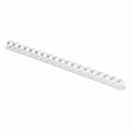 Fellowes Plastic Binding, 3/8", 55 Sh, White, PK100 52371